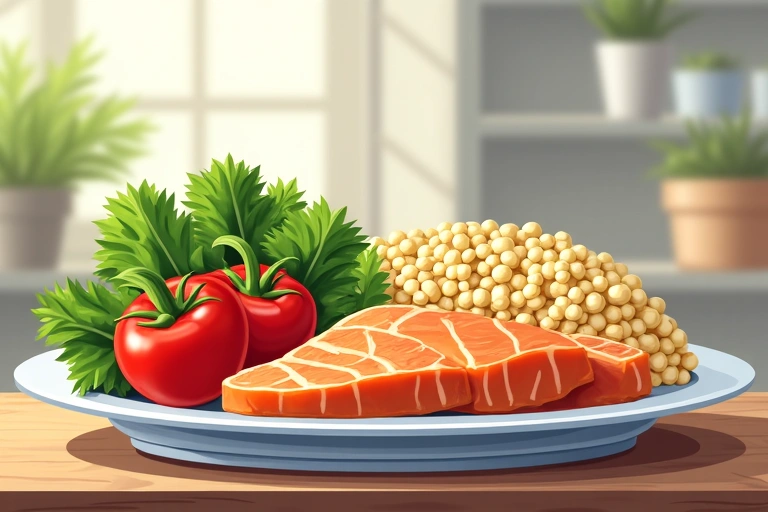 A plate of healthy food symbolizing nutrition and healthy choices