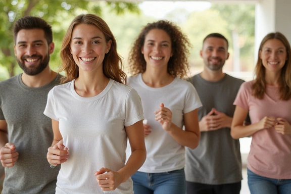 Diverse group of people smiling, representing different health goals and lifestyles.