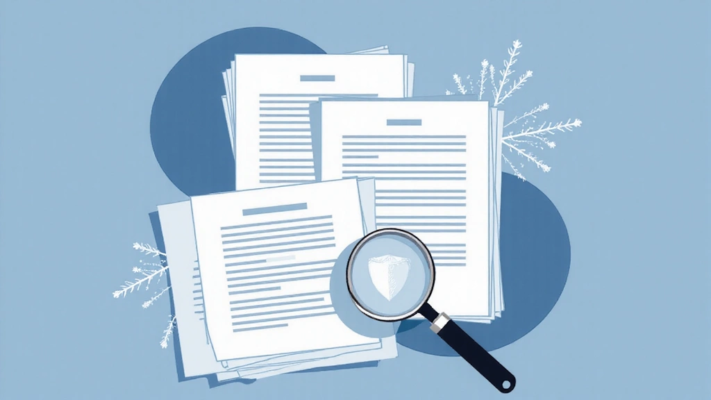 Abstract illustration of legal documents and agreements with a focus on digital security and privacy